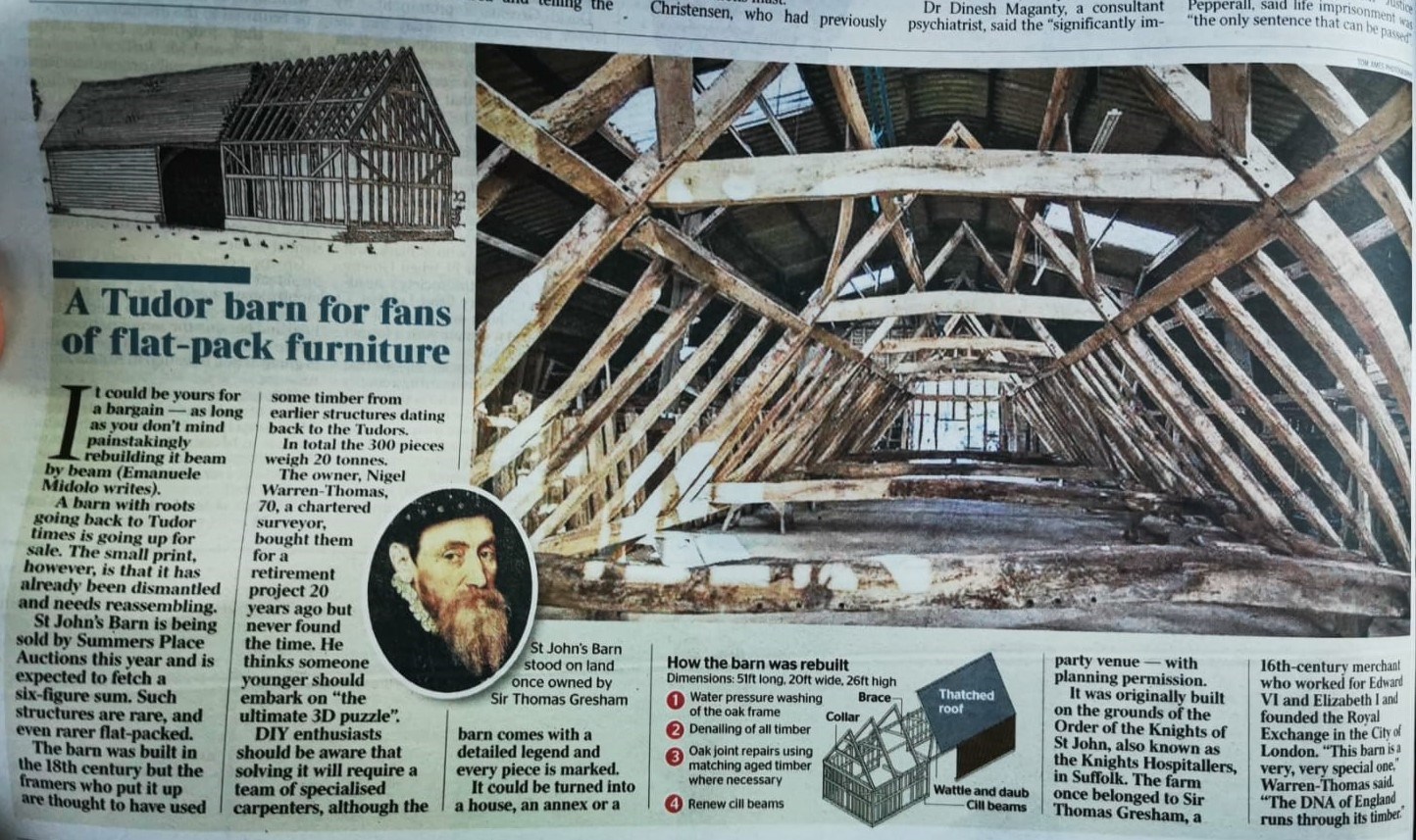 Summers Place Auctions to sell the ultimate 3D Puzzle - St John's Barn
