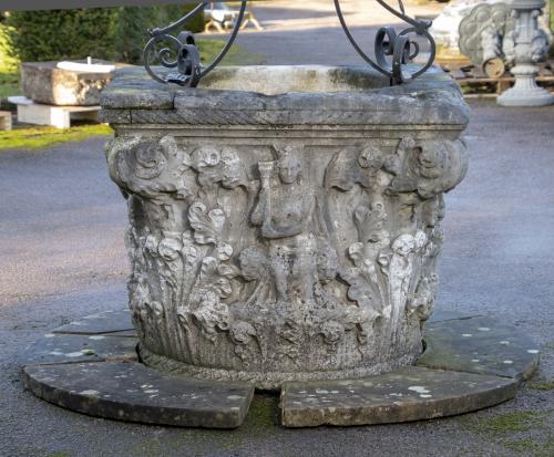 A carved Istrian wellhead, Venetian, 15th century