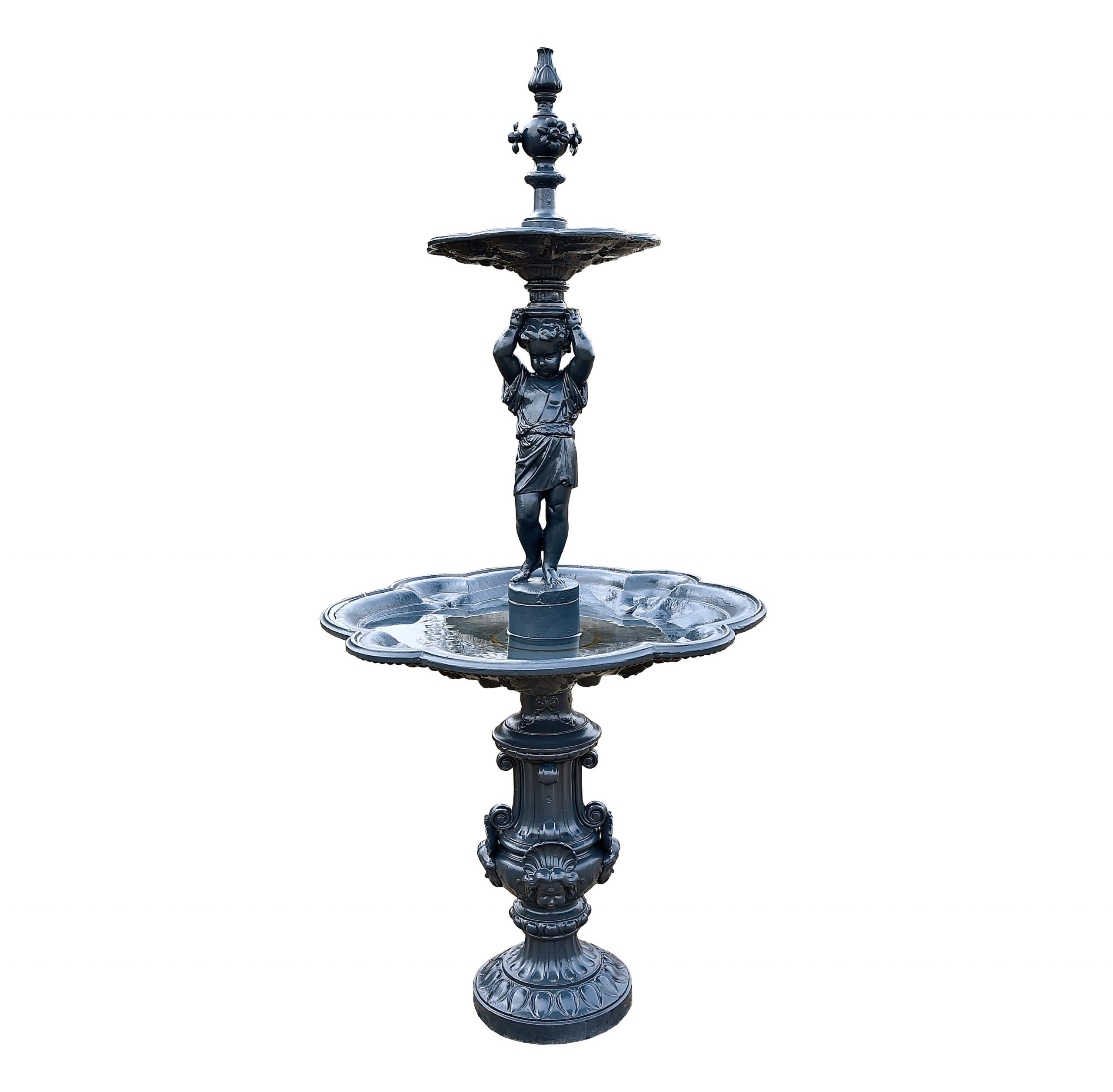 A cast iron fountain, French, late 19th century