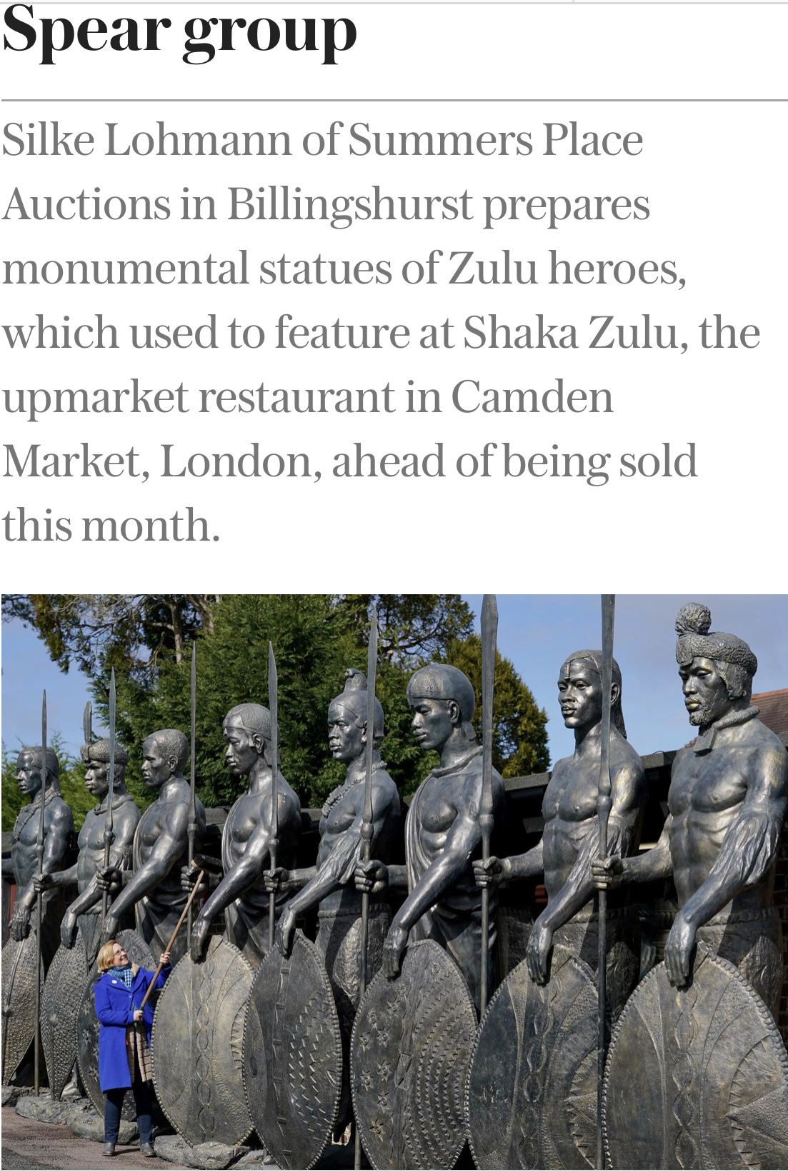 <strong>Summers Place Auctions to Celebrate Shaka Zulu</strong>