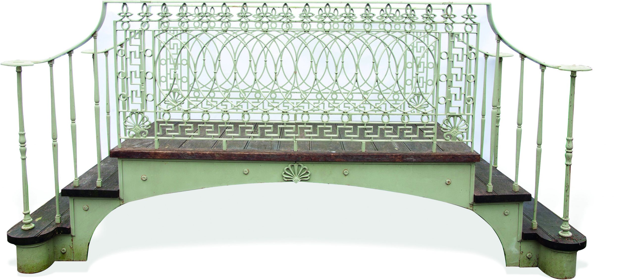 A wrought and cast iron bridge
