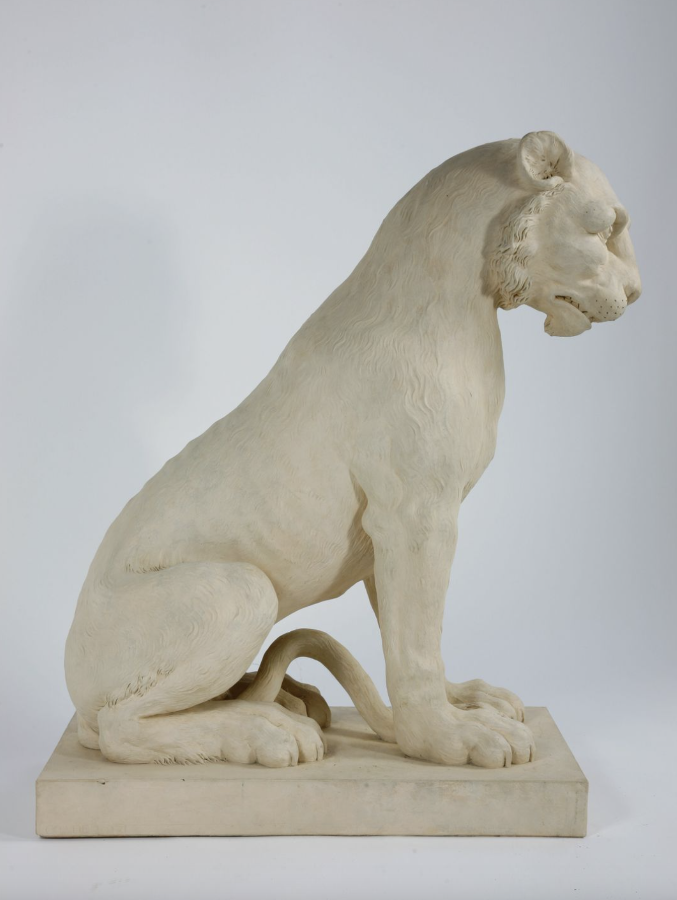 A stoneware copy of the Coadestone tiger modelled after an 18th century original by 'Coade'