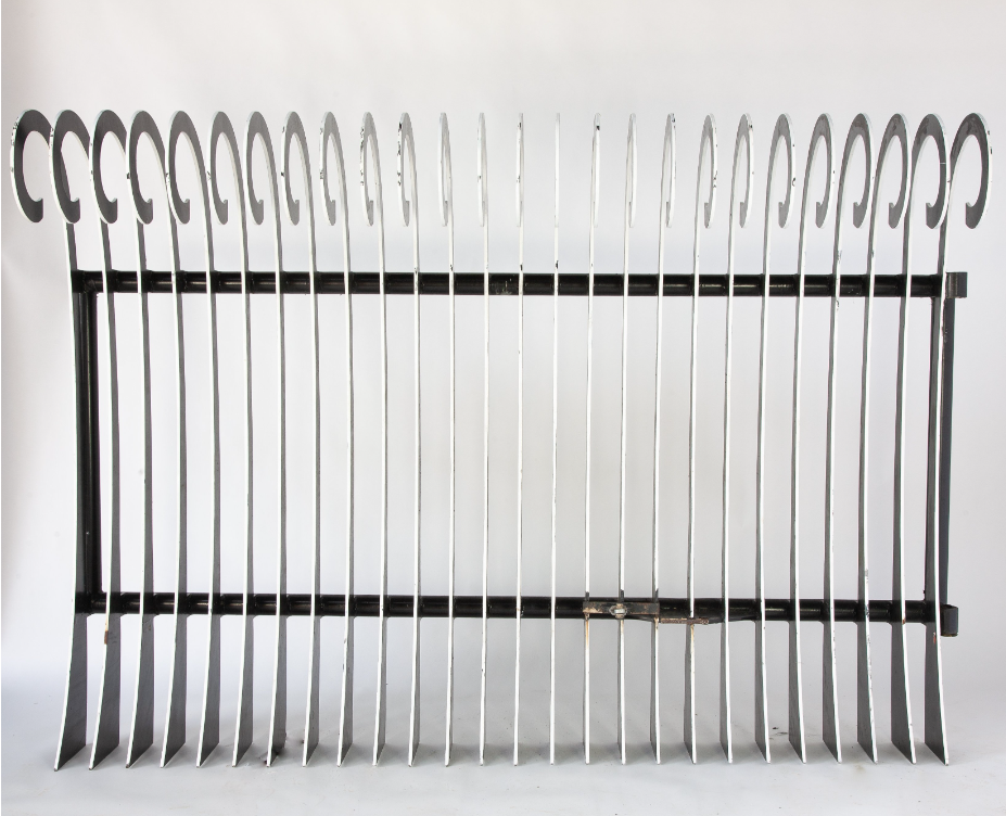 A pair of steel estate gates designed by John Altram for the Wadhurst Park Estate